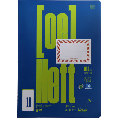 Ursus Schulheft glatt A4 20 Blatt