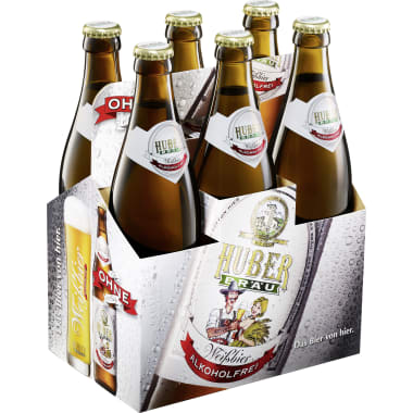 Huber Bräu Bräu Hefeweizen alkoholfrei 6er