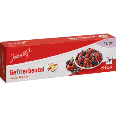 Jeden Tag Gefrierbeutel 1 Liter mit Zip