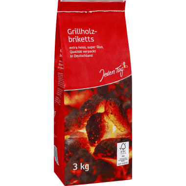 Jeden Tag Grillholzbriketts 3 kg