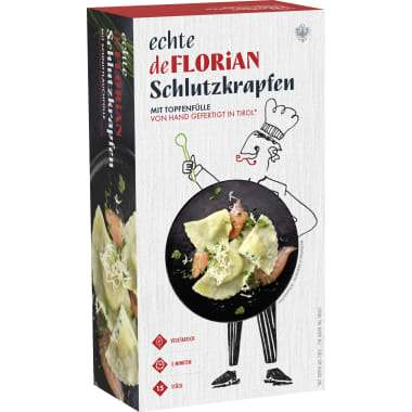 Deflorian Schlutzkrapfen mit Topfenfülle