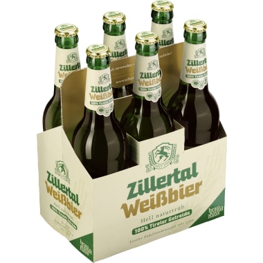 Zillertal Bier Weißbier Hell 6x 0,5 Liter