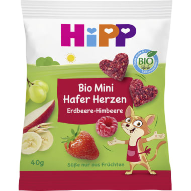Hipp Mini Hafer Herzen Erdbeere-Himbeere