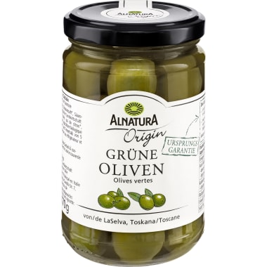 Alnatura Bio Origin Grüne Oliven mit Stein