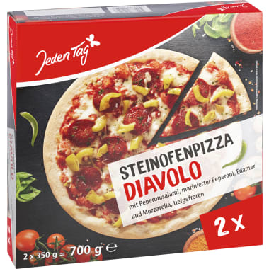 Jeden Tag Steinofen Pizza Diavolo 2er-pack