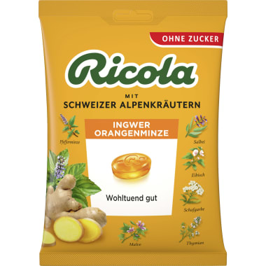 Ricola Ingwer Orangenminze zuckerfrei