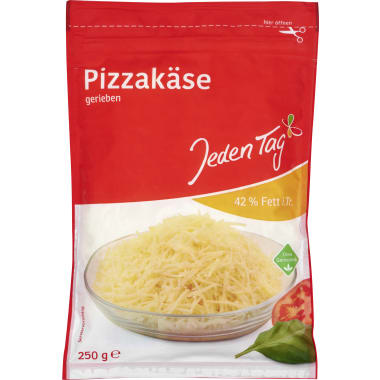 Jeden Tag Pizzakäse gerieben