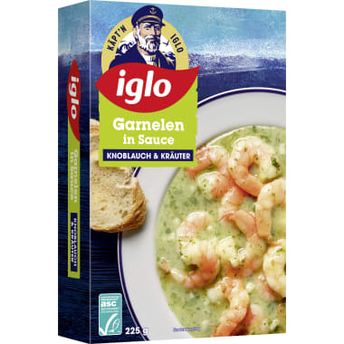Iglo Garnelen in Sauce Knoblauch & Kräuter
