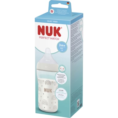 NUK Glasflasche 230ml Gr. M