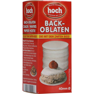 Hoch Hoch Backoblaten rund 40mm