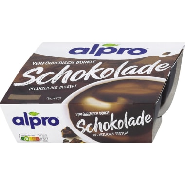 Alpro Sojadessert Dunkle Schokolade 4er-Packung