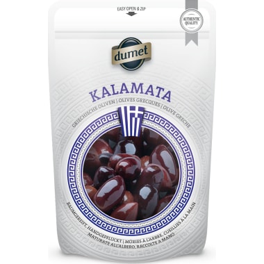 Dumet Oliven Kalamata schwarz mit Stein