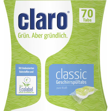 Claro Öko-Geschirrspültabs Classic 75er-Packung
