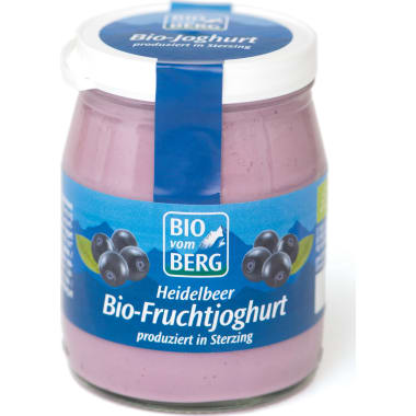 BIO vom BERG Bio Joghurt Heidelbeer Glas