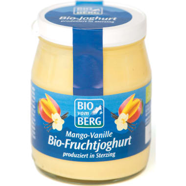 BIO vom BERG Bio Joghurt Mango-Vanille Glas