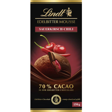 Lindt Schokolade Edelbittermousse Sauerkirsch-Chili