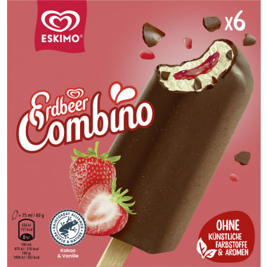 Eskimo Erdbeer Combino 6er-Packung