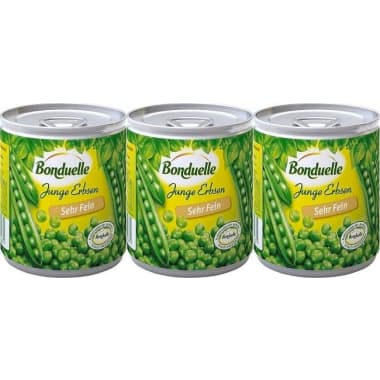 Bonduelle Erbsen sehr fein 3er-Packung