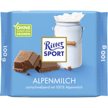 Ritter Sport Schokolade Bunte Vielfalt Alpenmilch