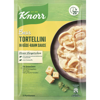 Knorr Basis Tortellini in Käse-Rahm Sauce