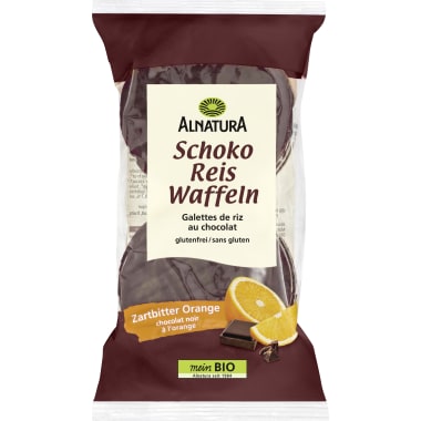 Alnatura Bio Schokoreiswaffeln Zartbitter Orange