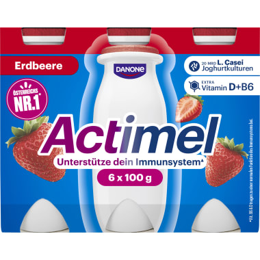Danone Actimel Erdbeere 6er-Packung