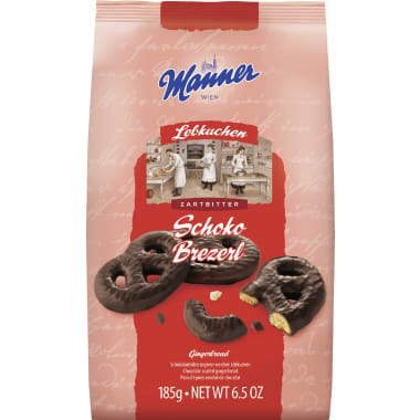 Manner Schoko-Lebkuchen-Brezerl