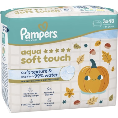 Pampers Feuchttücher Aqua Pure 3er-Packung