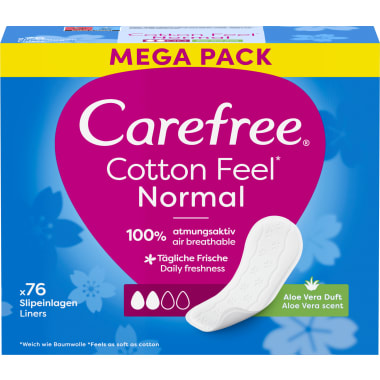 Carefree Normal Aloe Slipeinlagen Megapack 74er-Packung