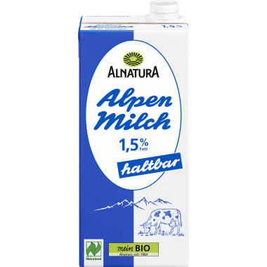 Alnatura Bio Haltbare Alpenmilch 1,5% 1,0 Liter