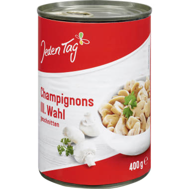 Jeden Tag Champignons geschnitten