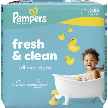 Pampers Feuchttücher Fresh Clean 4er-Packung