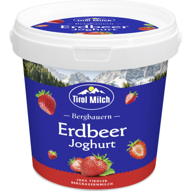 Tirol Milch Fruchtjoghurt Erdbeer 3,2% Kübel