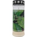 Premium Spruchkerze mit Lasergravur