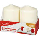 Stumpenkerzen Creme 2er-Packung