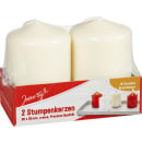 Stumpenkerzen Creme 2er-Packung