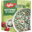 Blattspinat mit Schafskäse
