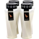 Grabkerze Lyra Premium weiss 4er