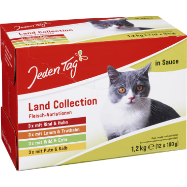Jeden Tag Katze Multipack Land Collection 12er