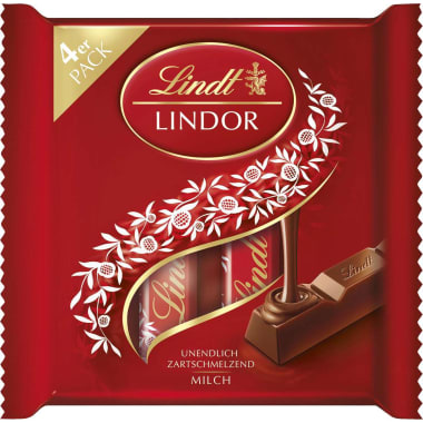 Lindt Lindor Stick Milch 4er-Packung