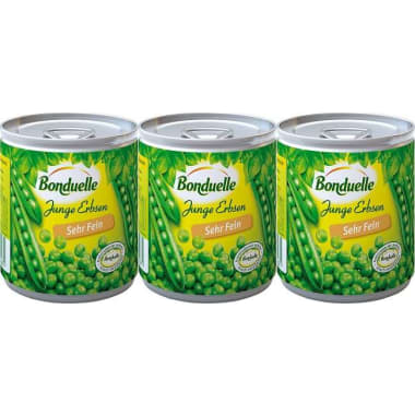 Bonduelle Erbsen sehr fein 3er-Packung