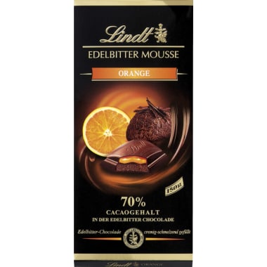 Lindt Schokolade Edelbitter Mousse Orange
