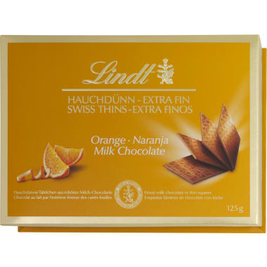 Lindt Hauchdünn Täfelchen Orange