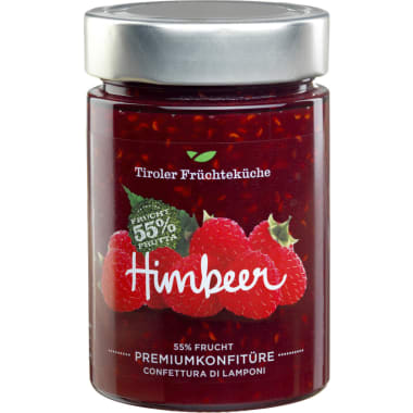 Tiroler Früchteküche Himbeer Premiumkonfitüre 55% Frucht