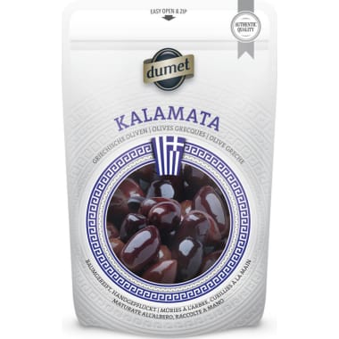 Dumet Oliven Kalamata schwarz mit Stein