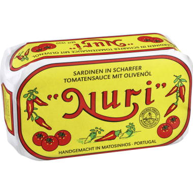 Nuri Sardinen in scharfer Tomatensauce