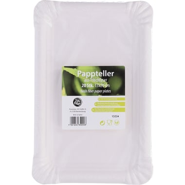 Wenco Pappteller eckig weiß 20 cm