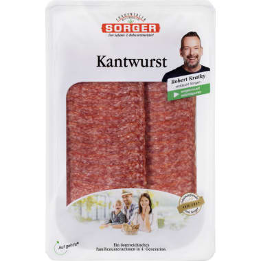 Sorger Kantwurst geschnitten