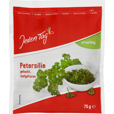 Jeden Tag Petersilie gehackt tiefgefroren