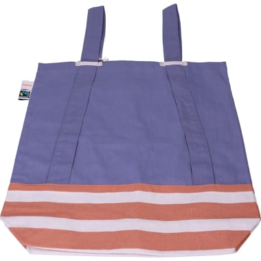 Fairtrade Rucksack lila gestreift